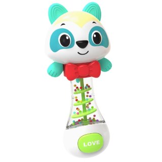 Grzechotka Zabawka Dla Niemowlaka Miś Z Kolorowymi Kuleczkami LEAN Toys