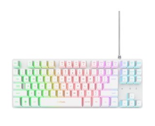 Klawiatura gamingowa podświetlana GTX 833 Thado TKL biała Trust