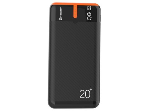 Power bank EnerGen 20000mAh PD+QC3.0 czarno-pomarańczowy Tracer