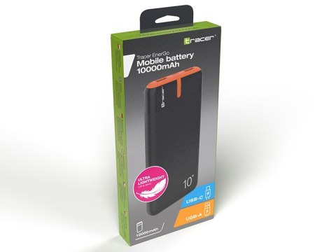 PowerBank EnerGo 10000mAh czarno-pomarańczowy Tracer