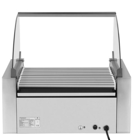 Roller grill rolkowy z osłoną i szufladą grzewczą do bułek 20 parówek HotDog 2600W 230V Royal Catering Royal Catering