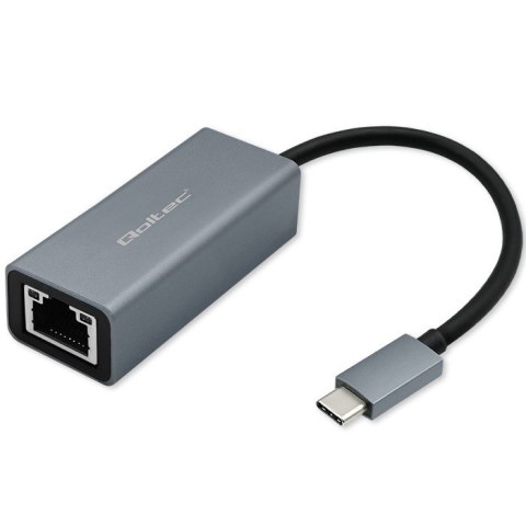 Adapter USB-C na RJ45 Ethernet | 1000Mbps | Aluminiowa obudowa Qoltec