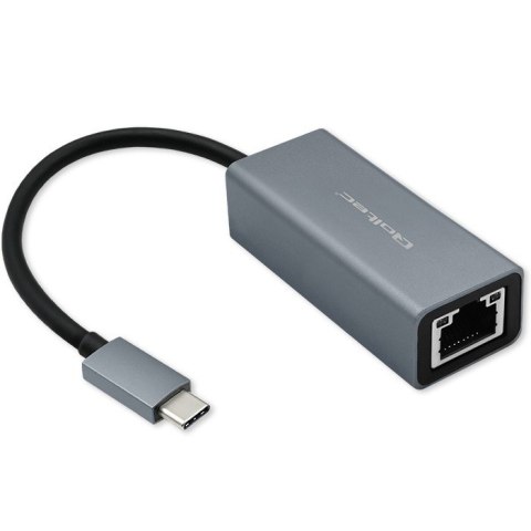 Adapter USB-C na RJ45 Ethernet | 1000Mbps | Aluminiowa obudowa Qoltec