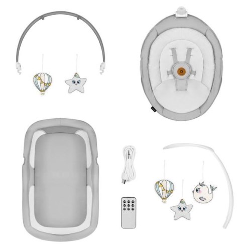 Kołyska bujaczek Bella Set Grey Concrete Lionelo