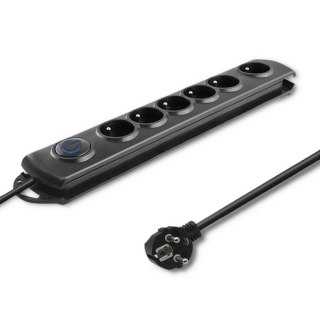 Listwa antyprzepięciowa | 6 gniazd | 3,0m Qoltec