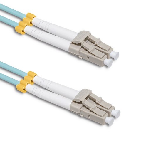Patchcord światłowodowy LC/UPC-LC/UPC | MM | 50/125 | OM3 | 1m Qoltec