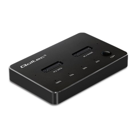 Stacja dokująca dysków SSD M.2 | NVMe | SATA | USB-C | DUAL 2 x 2TB Qoltec