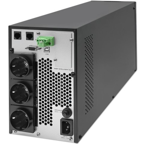 Zasilacz awaryjny UPS 2kVA | 2000W | Power Factor 1.0 | LCD | EPO| USB | On-line Qoltec
