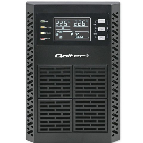 Zasilacz awaryjny UPS 2kVA | 2000W | Power Factor 1.0 | LCD | EPO| USB | On-line Qoltec