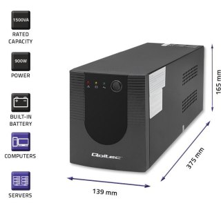 Zasilacz awaryjny UPS | Monolith | 1500VA | 900W Qoltec