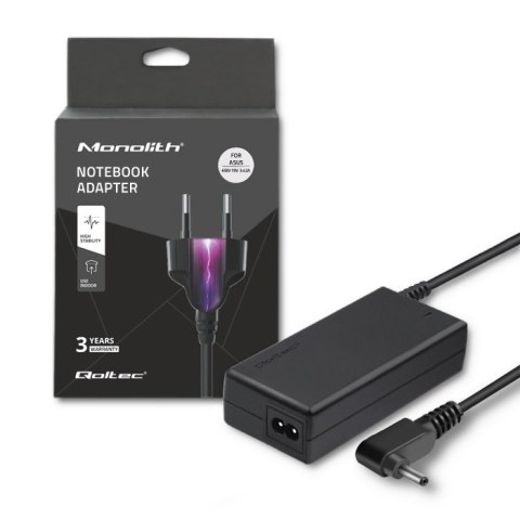 Zasilacz do Asus 65W | 19V | 3.42A | 4.0*1.35 |+kabel zasilający Qoltec