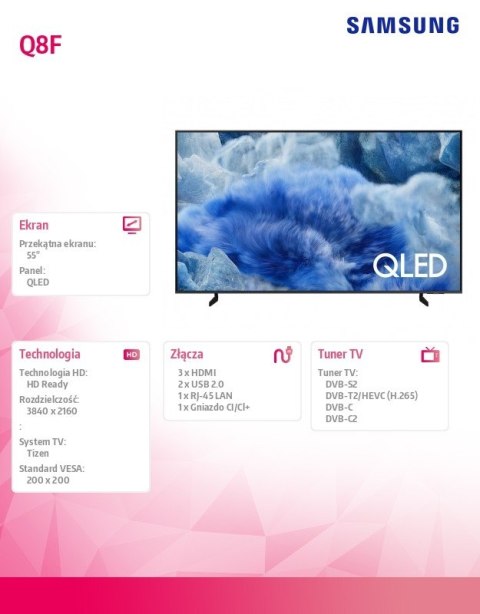 Telewizor TV LED 55 cali QE55Q8FAAUXXH Samsung