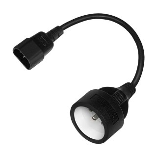 Adapter zasilania IEC C14 - CEE 7/5 (E) 15 cm SAVIO CL-180 Savio