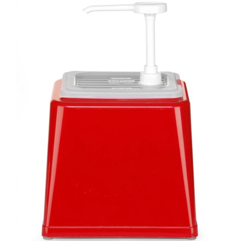 Dyspenser dozownik do sosów keczupu z pompką 2.5 l czerwony - Hendi 203521 Hendi