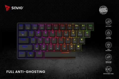 Klawiatura mechaniczna BLACKOUT X2 OUTEMU Brown, Hot Swap Savio