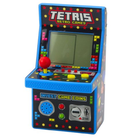 Mini Automat Do Gry Tetris Retro 49 Gier 1676 Poziomów Niebieski LEAN Toys
