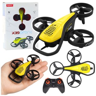 Mini Dron Zdalnie Sterowany RC Syma X36 Czteroosiowy Akrobacje Żółty LEAN Toys