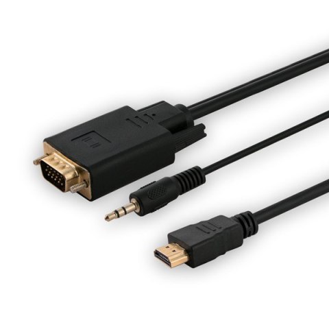 Adapter HDMI (M) -VGA (M) + audio CL-198 Savio