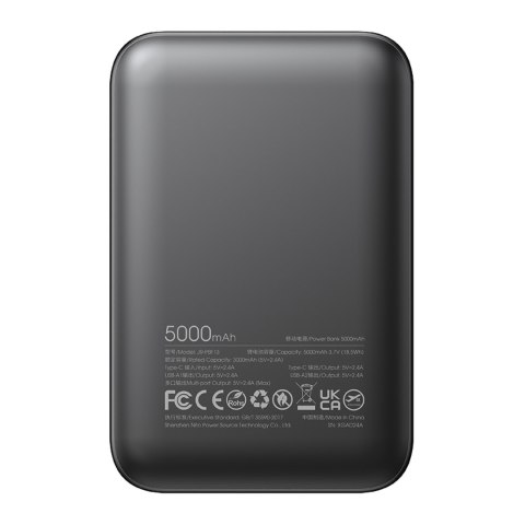 Powerbank JR-PBF13 5000mAh 2.4A 2x USB-A 1x USB-C - czarny JOYROOM