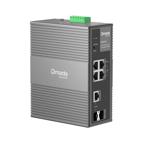 Przełącznik IES206GPP Industrial Easy Managed Omada, 6 portów gigabitowych, w tym 3 portPoE+ i TP-LINK