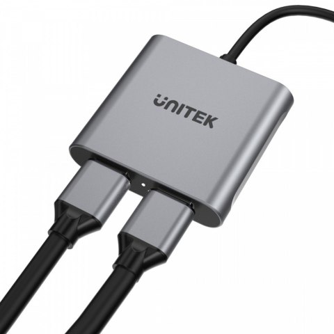 Adapter USB-C - 2x HDMI 2.0; 4K MST; M/F Unitek
