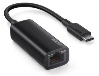 CB-A30 aluminiowa karta sieciowa USB-C Gigabit 10/100/1000 Mbps RJ45 | 1 Gb/s | USB 3.0 Typ C | diody LED AUKEY