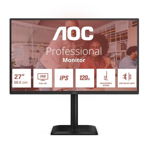 Monitor 27E4U 27 cali IPS 120Hz HDMI DP VGA Pivot AOC