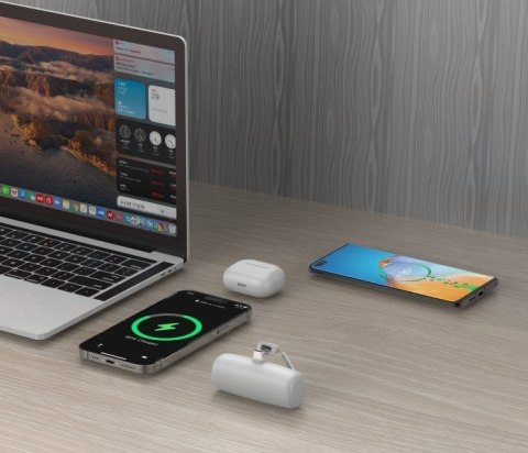 Powerbank P5 PLUG-IN (5 000mAh 10W) bezpośrednie podpięcie do telefonu za pomocą złącza USB-C Rebeltec
