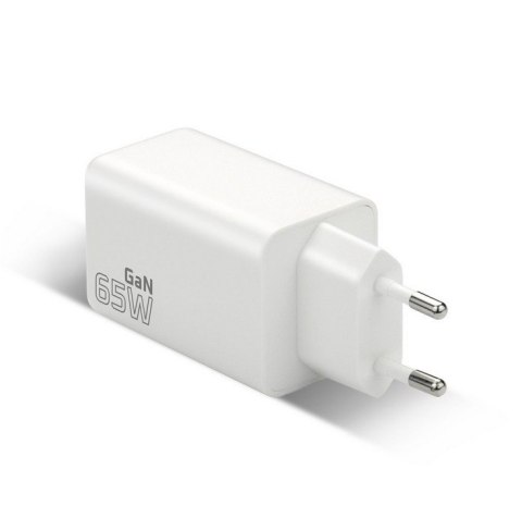 Ładowarka sieciowa GAN QC 4+ 65W 1XUSB 2XUSB-C biała SC-655Q EverActive