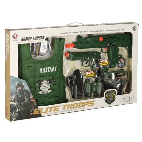 Zestaw wojskowy strój kamizelka karabin lornetka Kik Sp. z o. o. Sp. k.