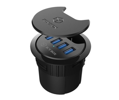 IB-HUB1403 HUB biurkowy 60mm IcyBox