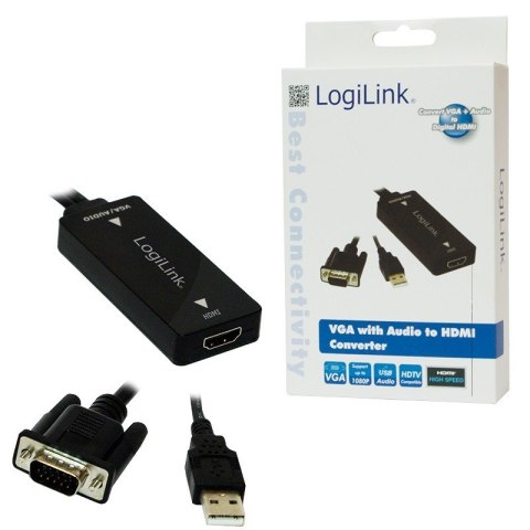 Konwerter VGA do HDMI z audio LogiLink
