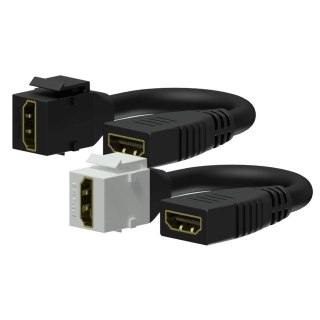 Adapter Keystone Żeńskie HDMI A - Żeńskie HDMI A Moduł na kablu biały - VCK450/W PROCAB