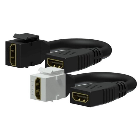 Adapter Keystone Żeńskie HDMI A - Żeńskie HDMI A Moduł na kablu biały - VCK450/W PROCAB