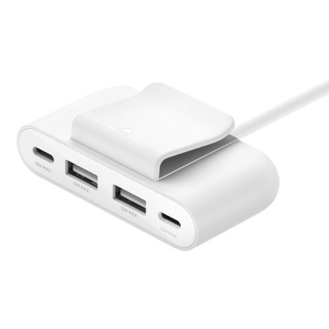 Ładowarka 4-portowa 2xUSB-C, 2xUSB-A 30W, biała Belkin