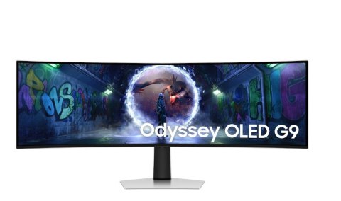 Monitor 49 cali Odyssey G9 G93SD OLED 5120x1440 DQHD 32:9 1xHDMI 1xmicroHDMI 1xDP 1xUSB-C 2xUSB 0,03ms 240Hz zakrzywiony 2Yd2d ( Samsung