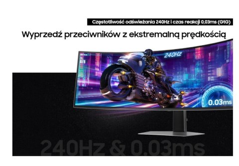 Monitor 49 cali Odyssey G9 G93SD OLED 5120x1440 DQHD 32:9 1xHDMI 1xmicroHDMI 1xDP 1xUSB-C 2xUSB 0,03ms 240Hz zakrzywiony 2Yd2d ( Samsung