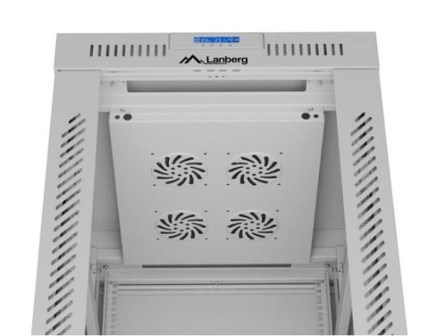 Szafa stojąca rack 19 cali 42U 600x800 szara drzwi szklane flack pack Lanberg