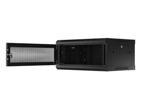 Szafa wisząca 19 cali 4U 600x450 drzwi perforowane (flat pack) czarna Lanberg