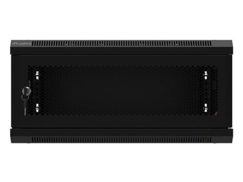 Szafa wisząca 19 cali 4U 600x450 drzwi perforowane (flat pack) czarna Lanberg