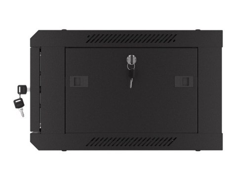 Szafa wisząca 19 cali 4U 600x450 drzwi perforowane (flat pack) czarna Lanberg