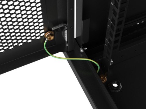 Szafa wisząca 19 cali 4U 600x450 drzwi perforowane (flat pack) czarna Lanberg