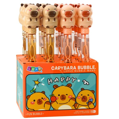 Bańki Mydlane Duża Różdżka Rozkładana Kapibara 35 cm 120 ml LEAN TOYS