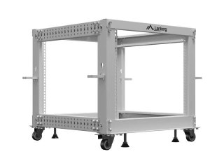 Stojak Open rack 19 cali 9U 600x600-1100 regulowany szary Lanberg