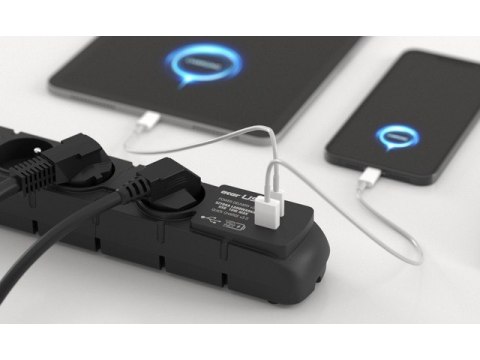 Listwa zasilająca S6 USB A+C 5M 6X 230V PD3.0 QC Czarna Acar