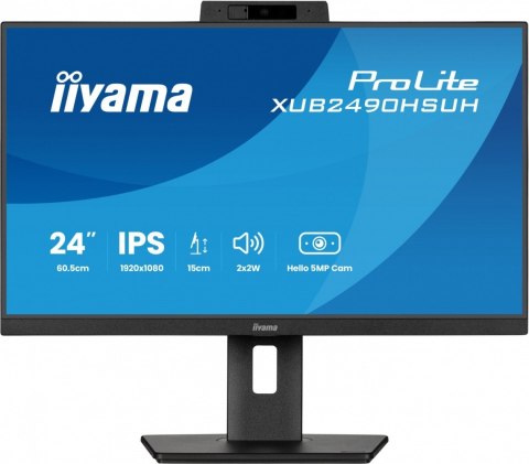 Monitor 24 cale XUB2490HSUH-B2 IPS,FHD,CAM,MIC,HDMI,DP IIYAMA