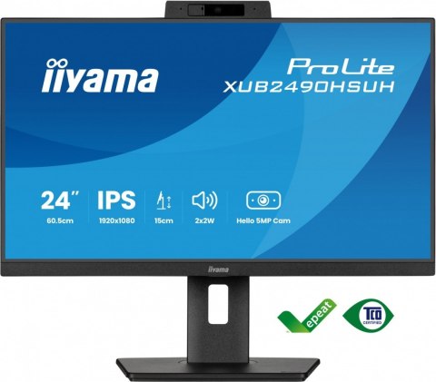 Monitor 24 cale XUB2490HSUH-B2 IPS,FHD,CAM,MIC,HDMI,DP IIYAMA
