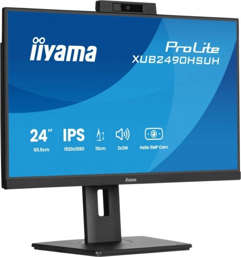Monitor 24 cale XUB2490HSUH-B2 IPS,FHD,CAM,MIC,HDMI,DP IIYAMA