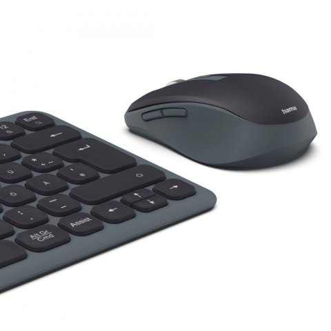Zestaw klawiatura i mysz WKM-500 Czarno-szara Hama