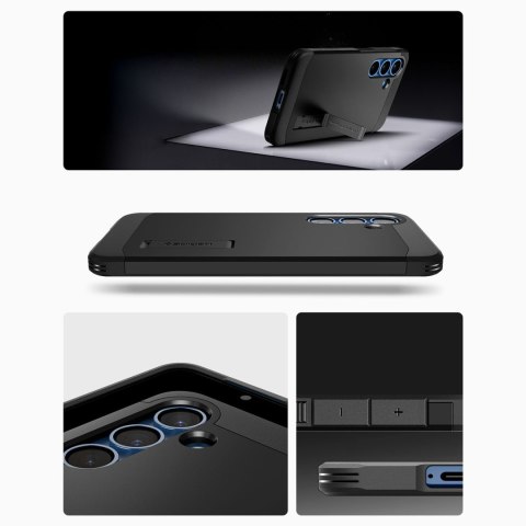 Etui na Samsung Galaxy S25 z podstawką Tough Armor MagSafe - czarne SPIGEN